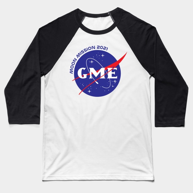 GME Moon Mission 2021 Baseball T-Shirt by HexxTalionis